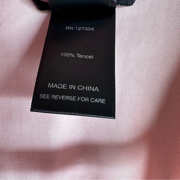 Ali Miles Wrap Blouse Asymmetric Buttons Roll Tab Sleeves Pink Size Large - Picture 9 of 11